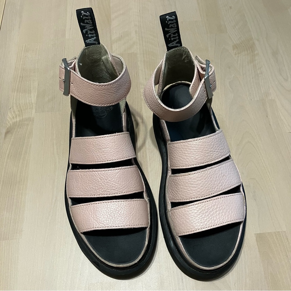 Dr. Martens Clarissa Pink Leather Gladiator Sandals
